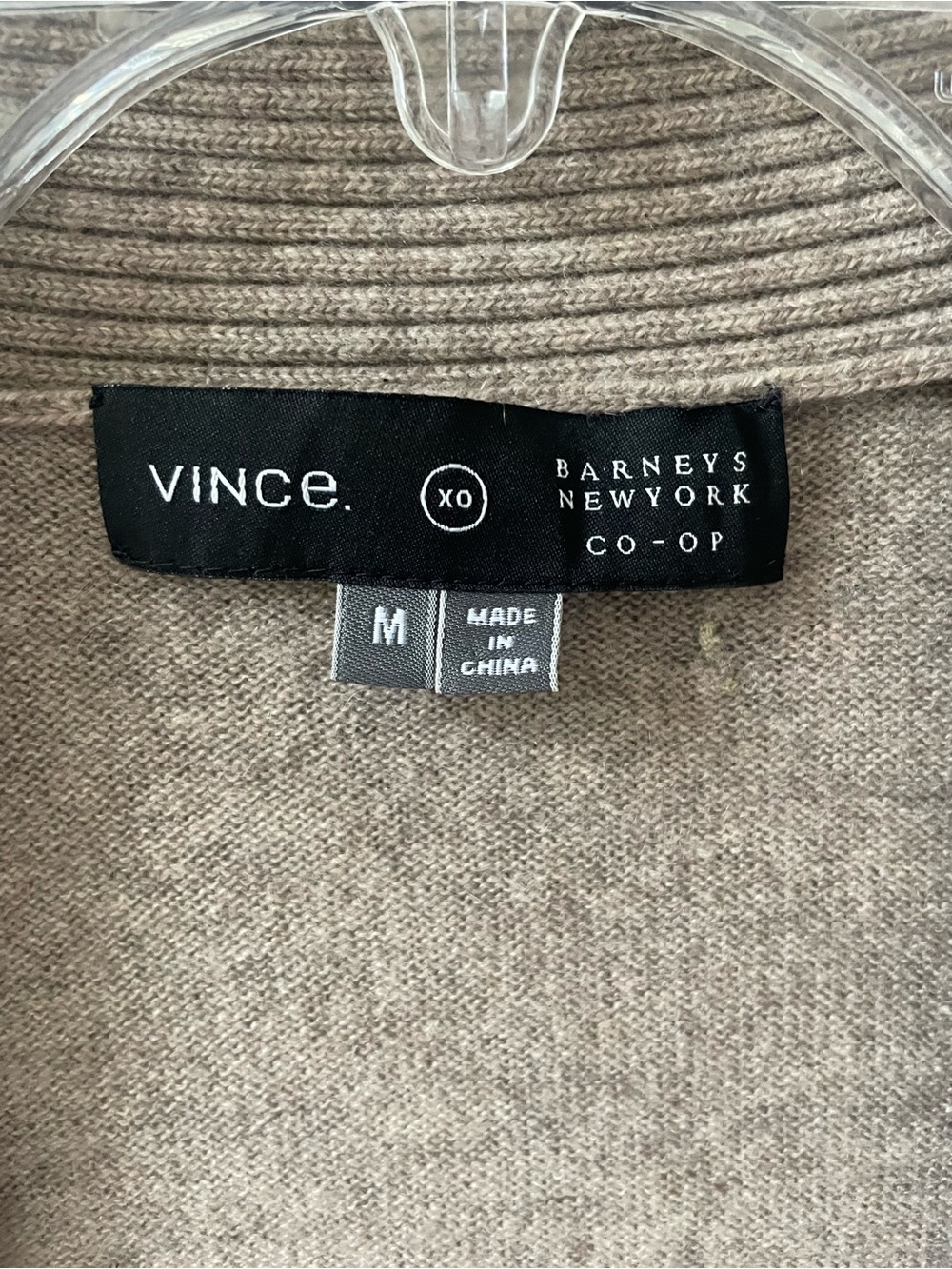 Vince Open Front 100% Cashmere Cardigan - Taupe - Picture 3 of 8